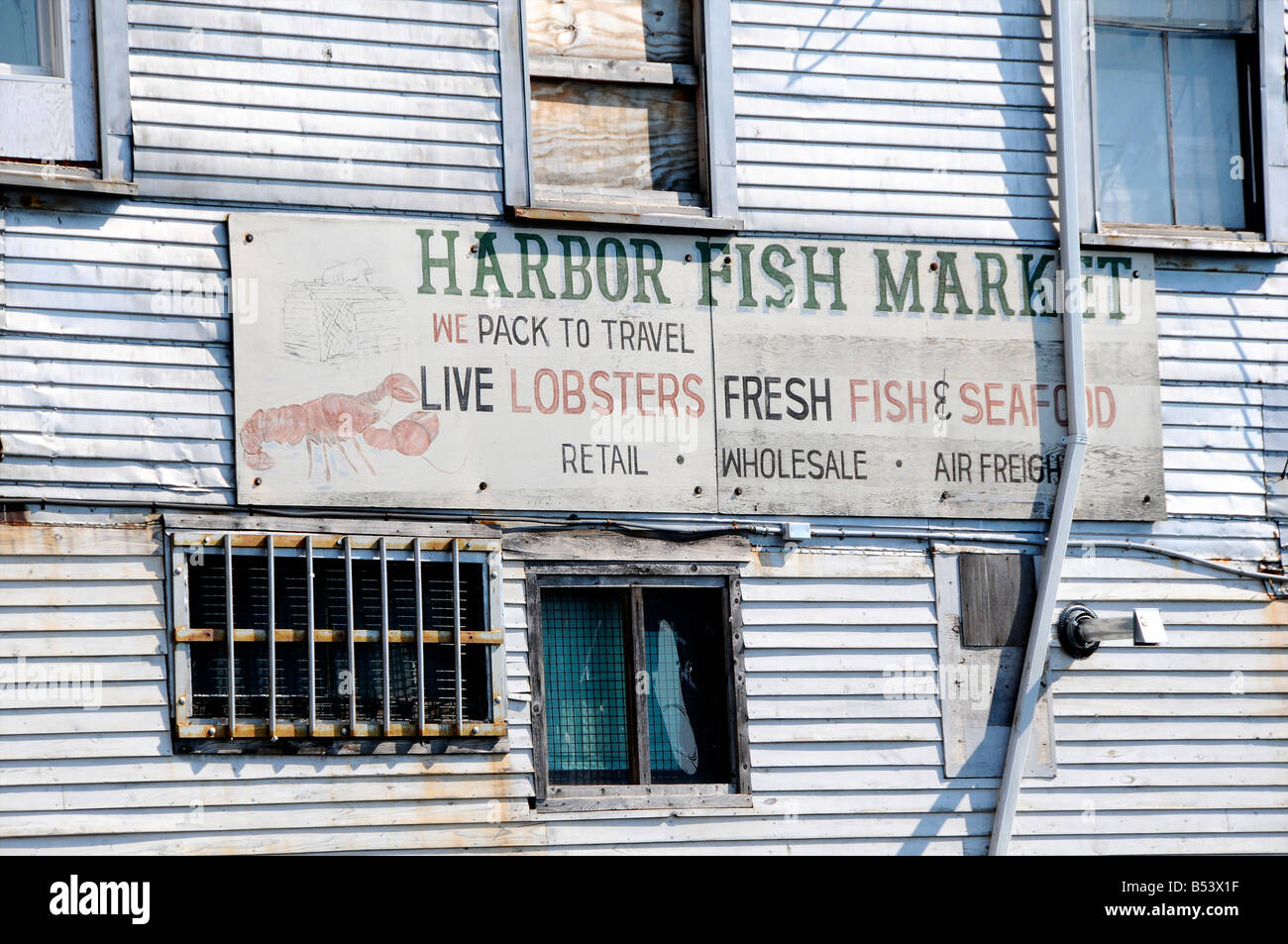 Fish market in Portland, Maine, USA Stock Photo Alamy