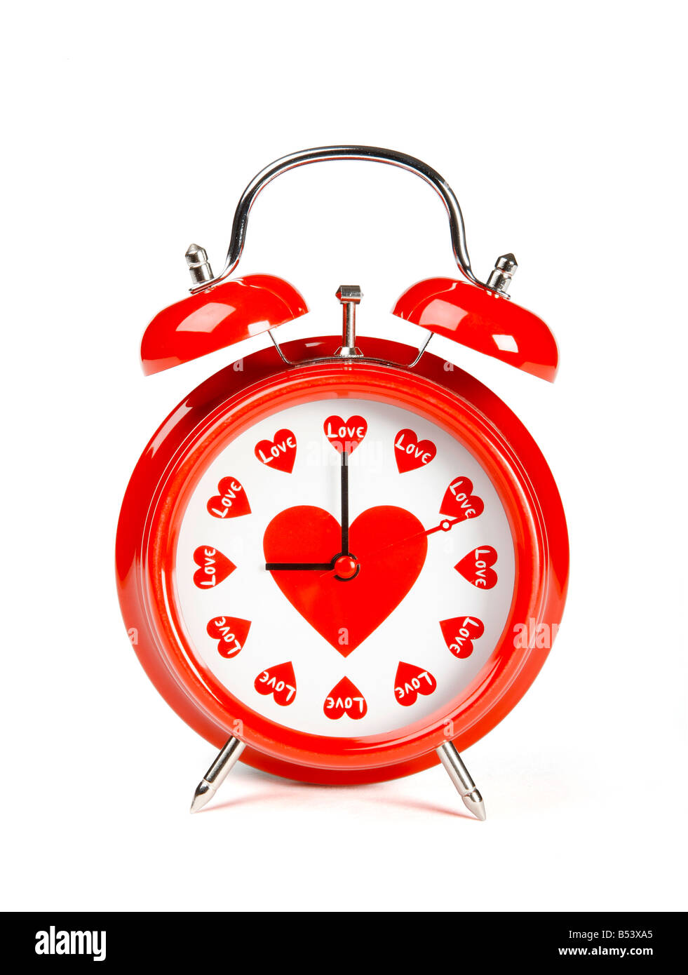 Concept image Alarm clock with every hour set on love Stock Photo - Alamy