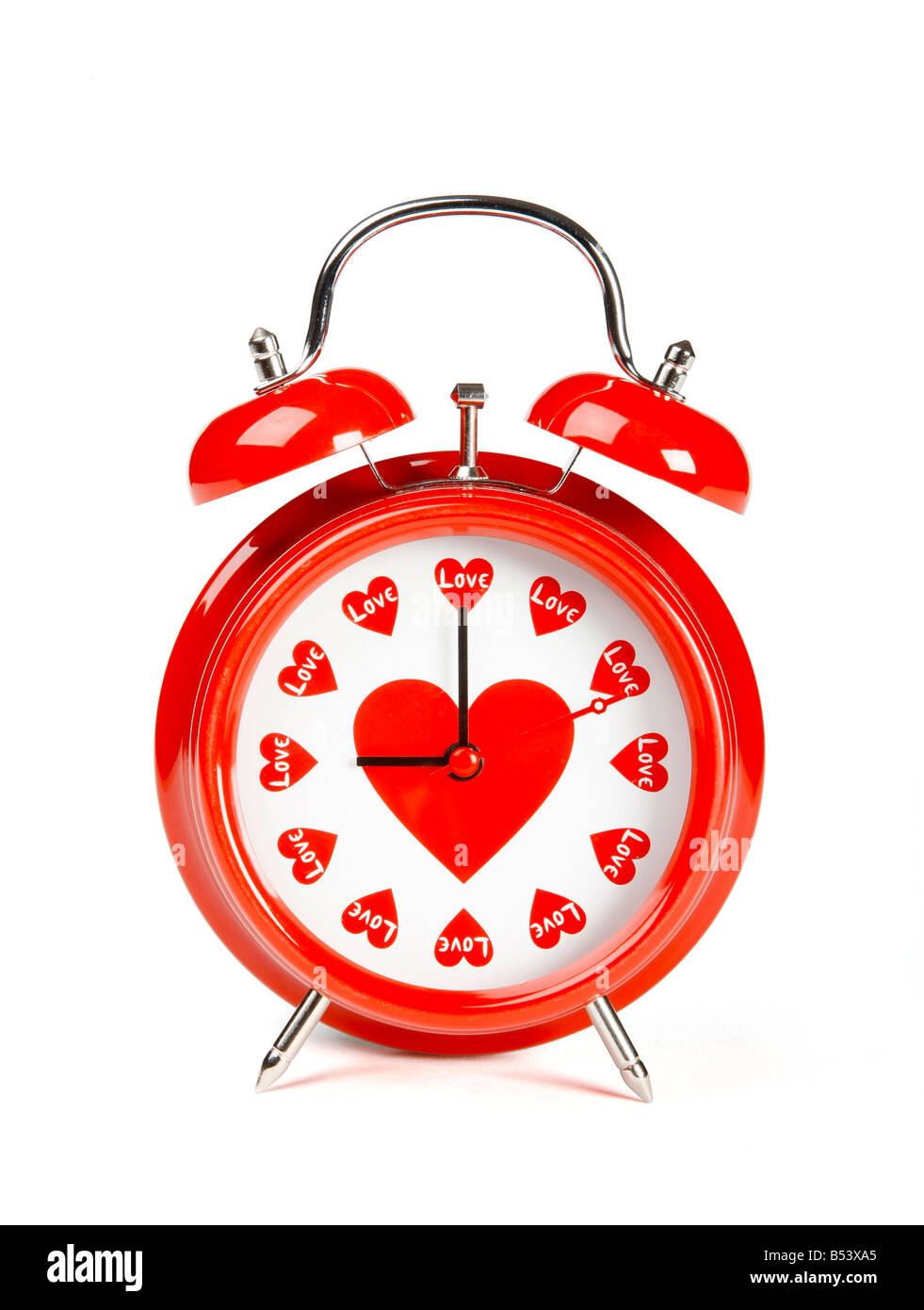 Concept image Alarm clock with every hour set on love Stock Photo Alamy