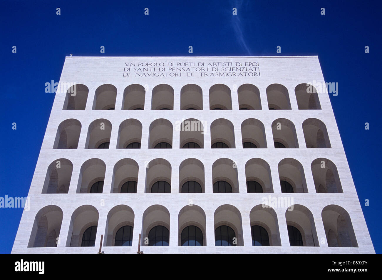 Palazzo della Civiltà del Lavoro, EUR, Rome, Italy Stock Photo