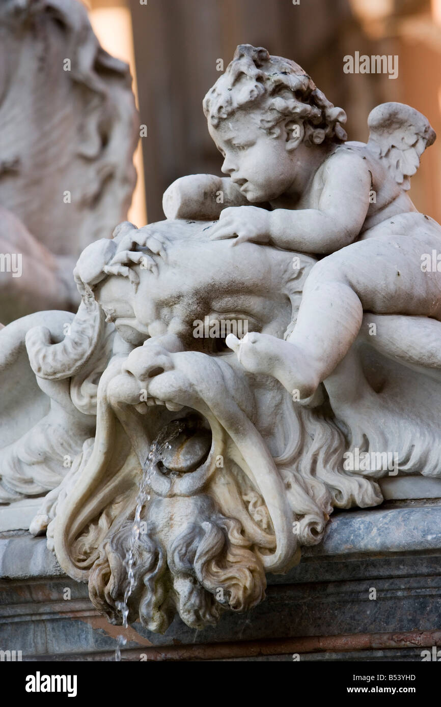 Piazza navona Neptun fountain, rome, italy Stock Photo