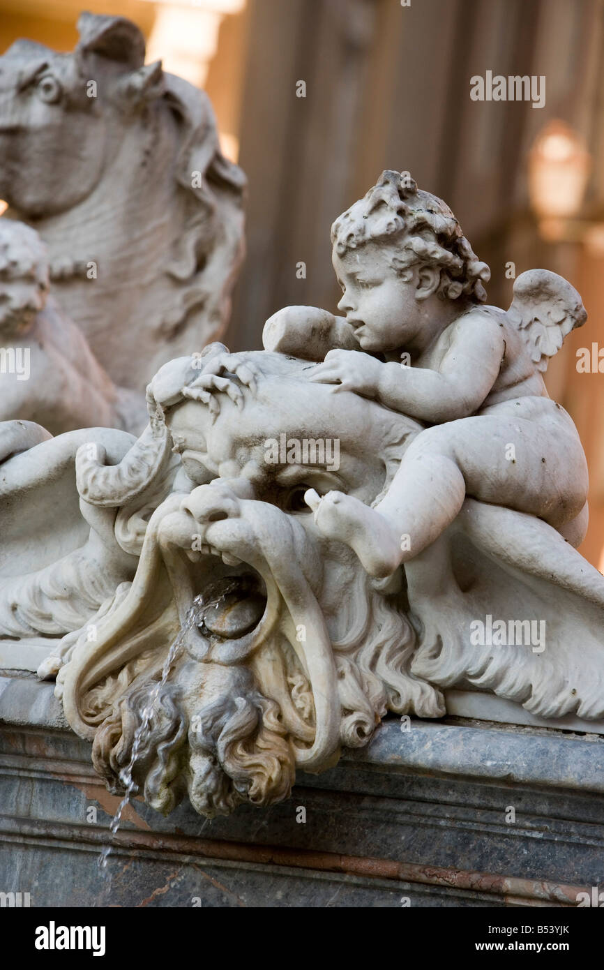 Piazza navona Neptun fountain, rome, italy Stock Photo