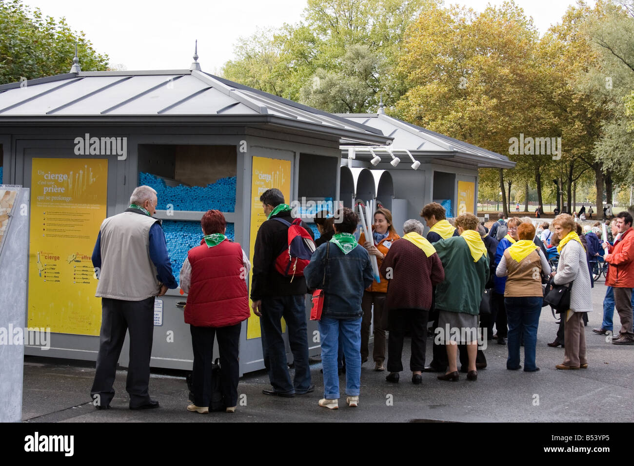 Buying holy candles Lourdes, Southern France Stock Photo Alamy