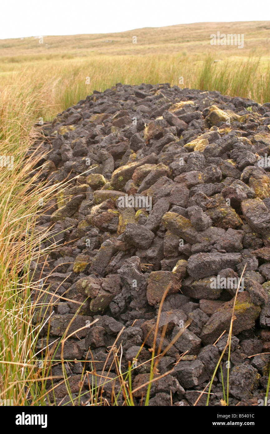 Peat Turfs Co Galway Ireland Stock Photo Alamy