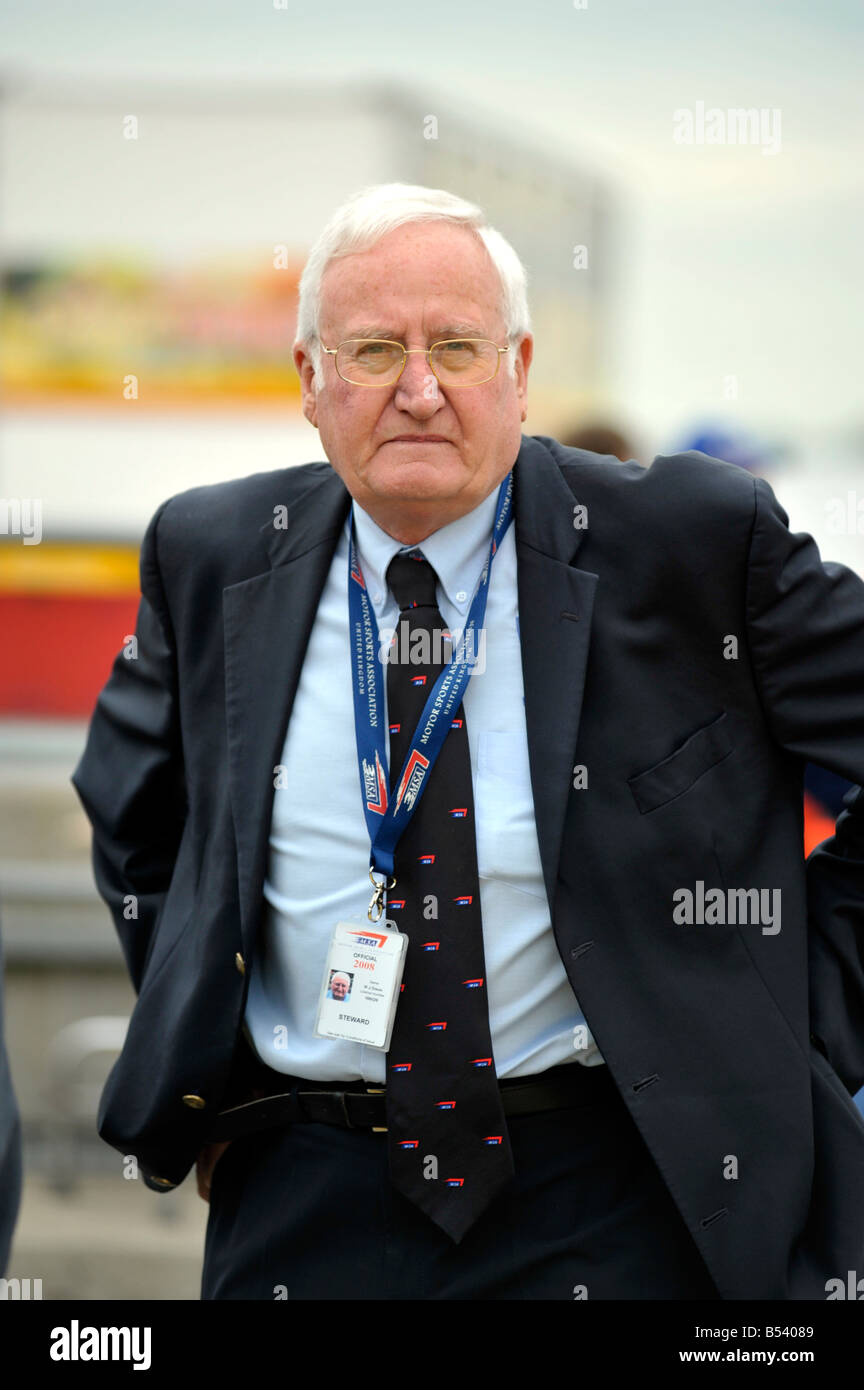 J Dixon MSA steward at Snetterton Touring car race 2008 Stock Photo