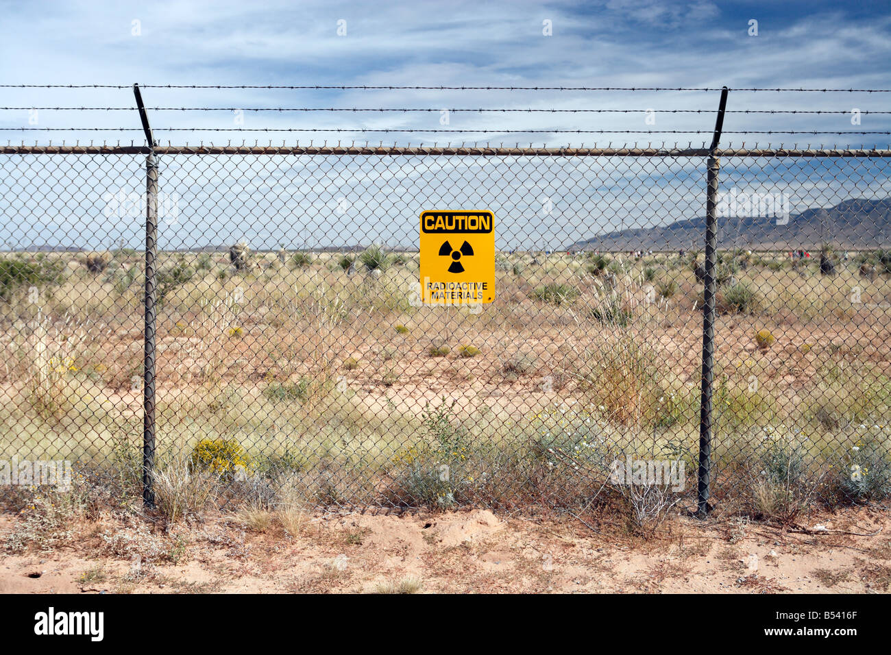 Radioactive Caution Sign, Trinity Site, New Mexico Stock Photo Alamy