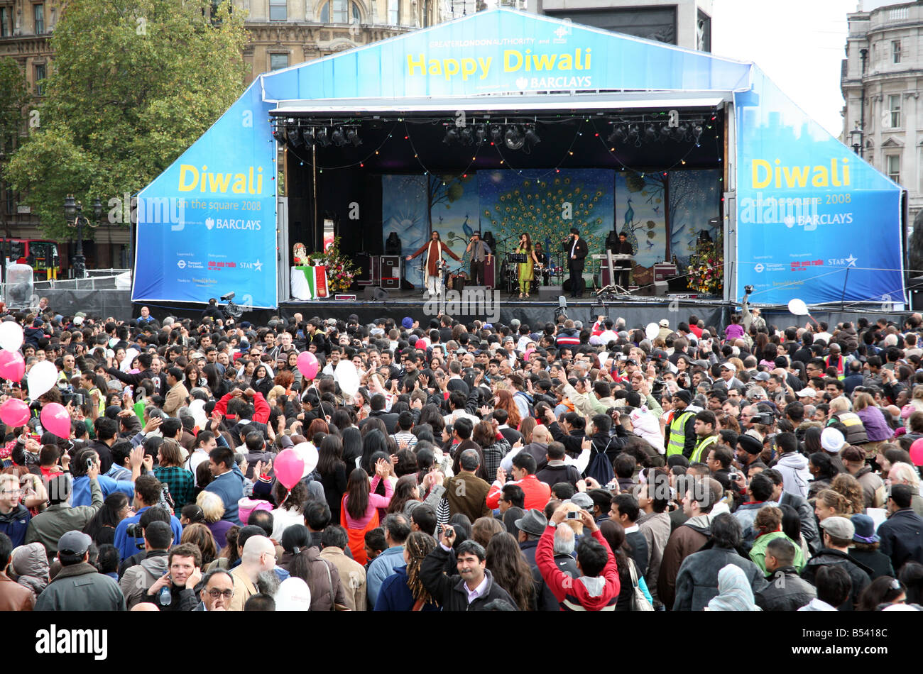 Diwali festival in Trafalgar Square London Stock Photo