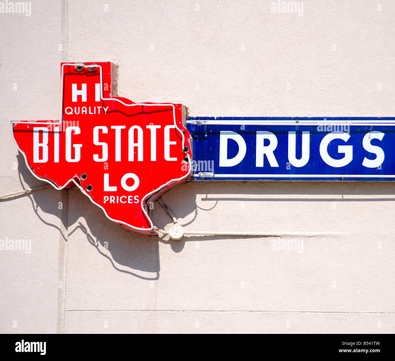 Big State Drug Store in downtown Irving, Texas Stock Photo