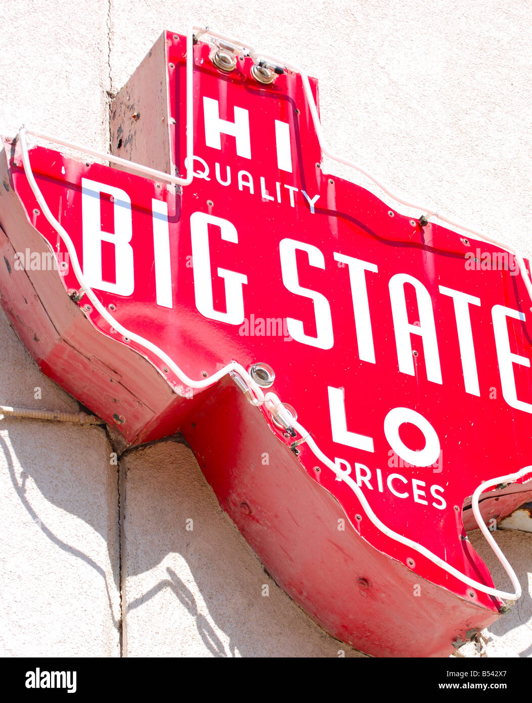 Big State Drug Store sign in downtown Irving, Texas Stock Photo