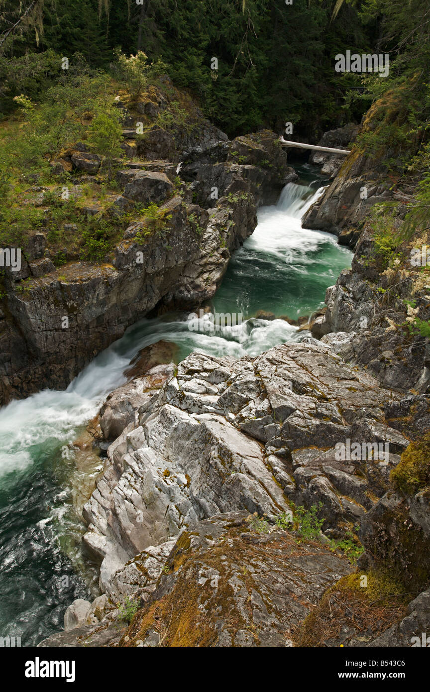 "Little Qualicum River Falls Stock Photo Alamy