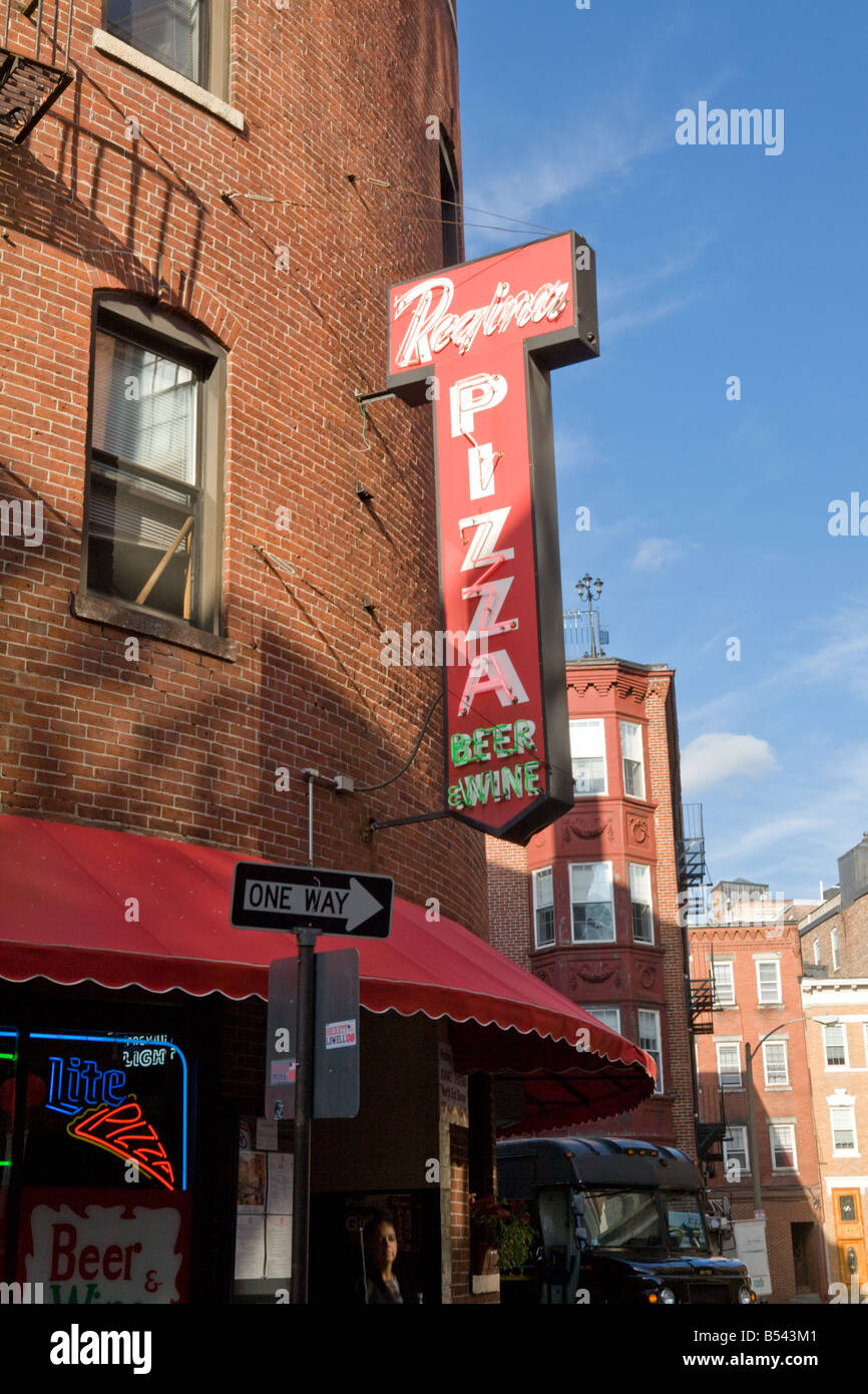 Pizzeria Regina North End Boston Massachusetts Stock Photo