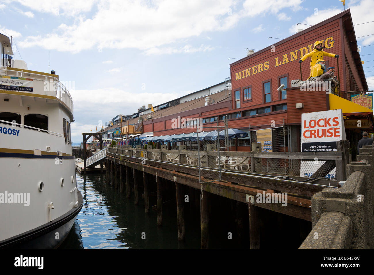 Miners Landing restaurant on the waterfront in Seattle, Washington