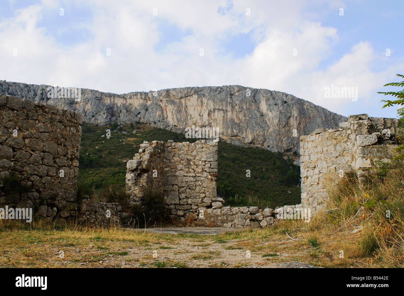 The Fort of Klis view on surrounding mountains Dalmatia Croatia Stock Photo