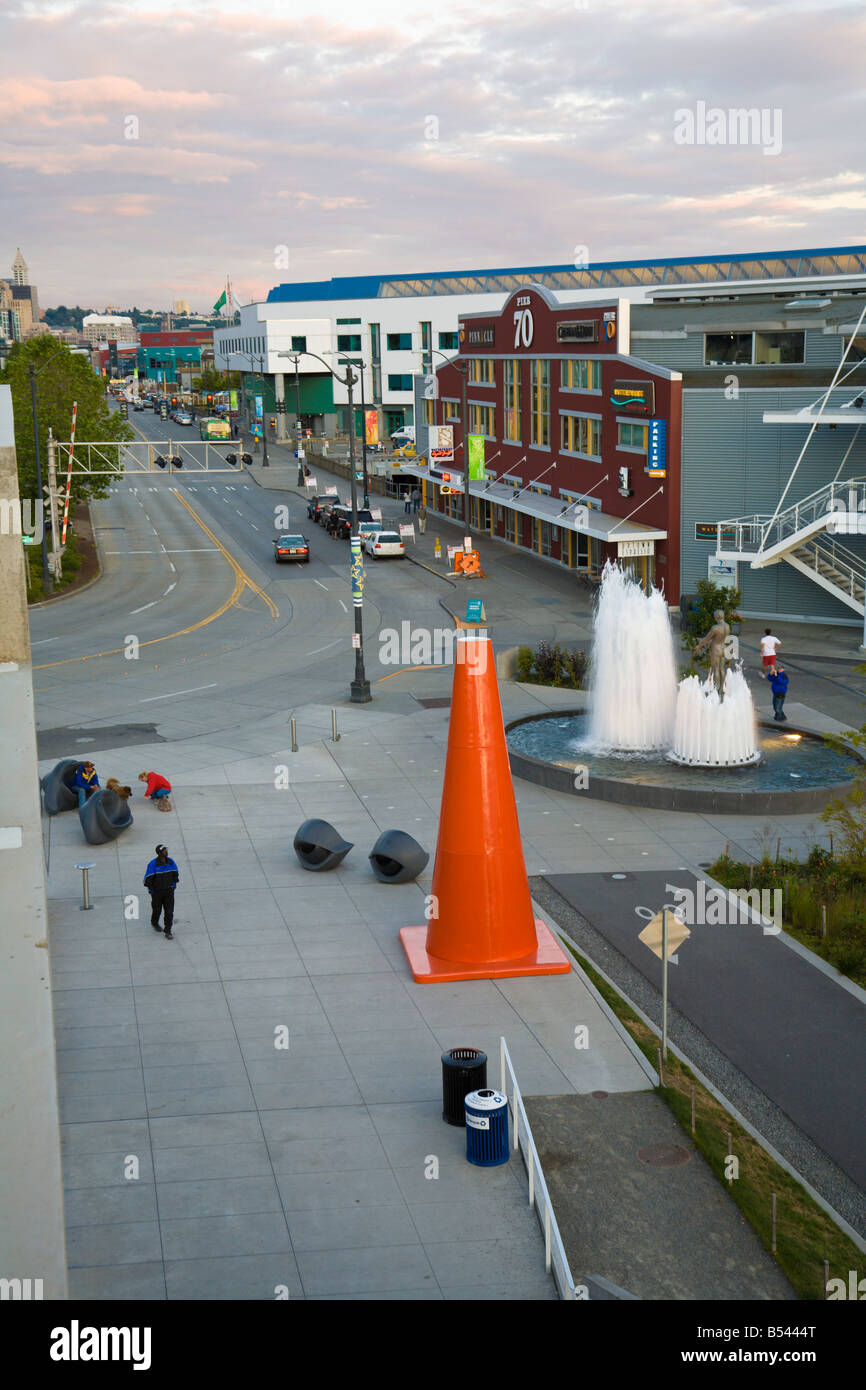 Seattle waterfront at Pier 70 Stock Photo Alamy