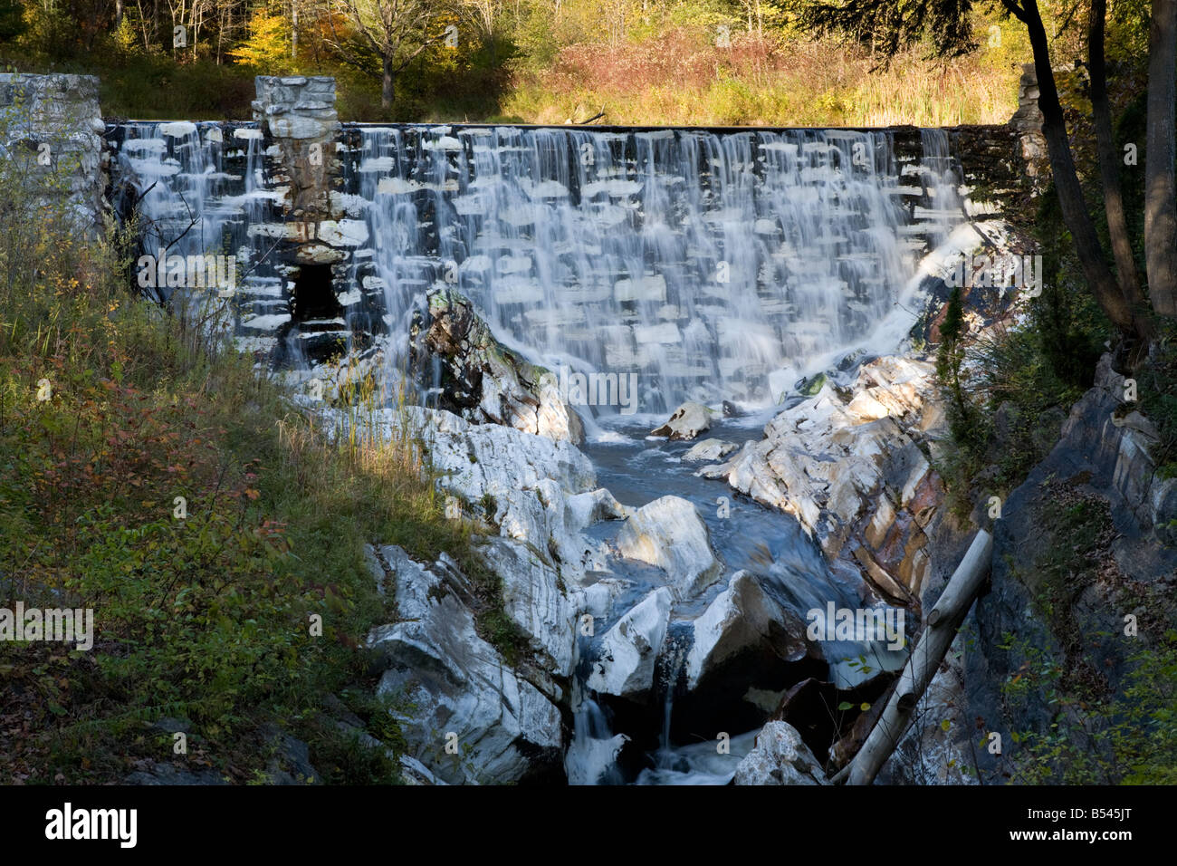 Only white marble dam in America North Adams Massachusetts Berkshires