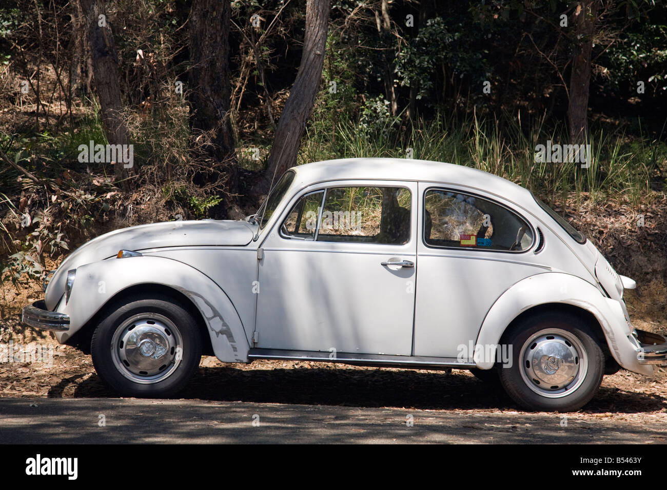 side view of white classic mark one 1 volkswagon beatle Stock Photo