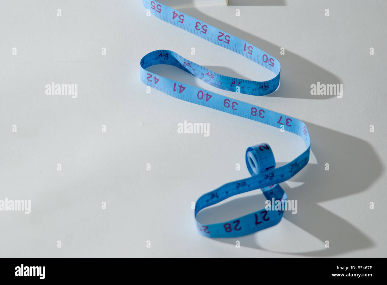A blue measuring tape Stock Photo Alamy