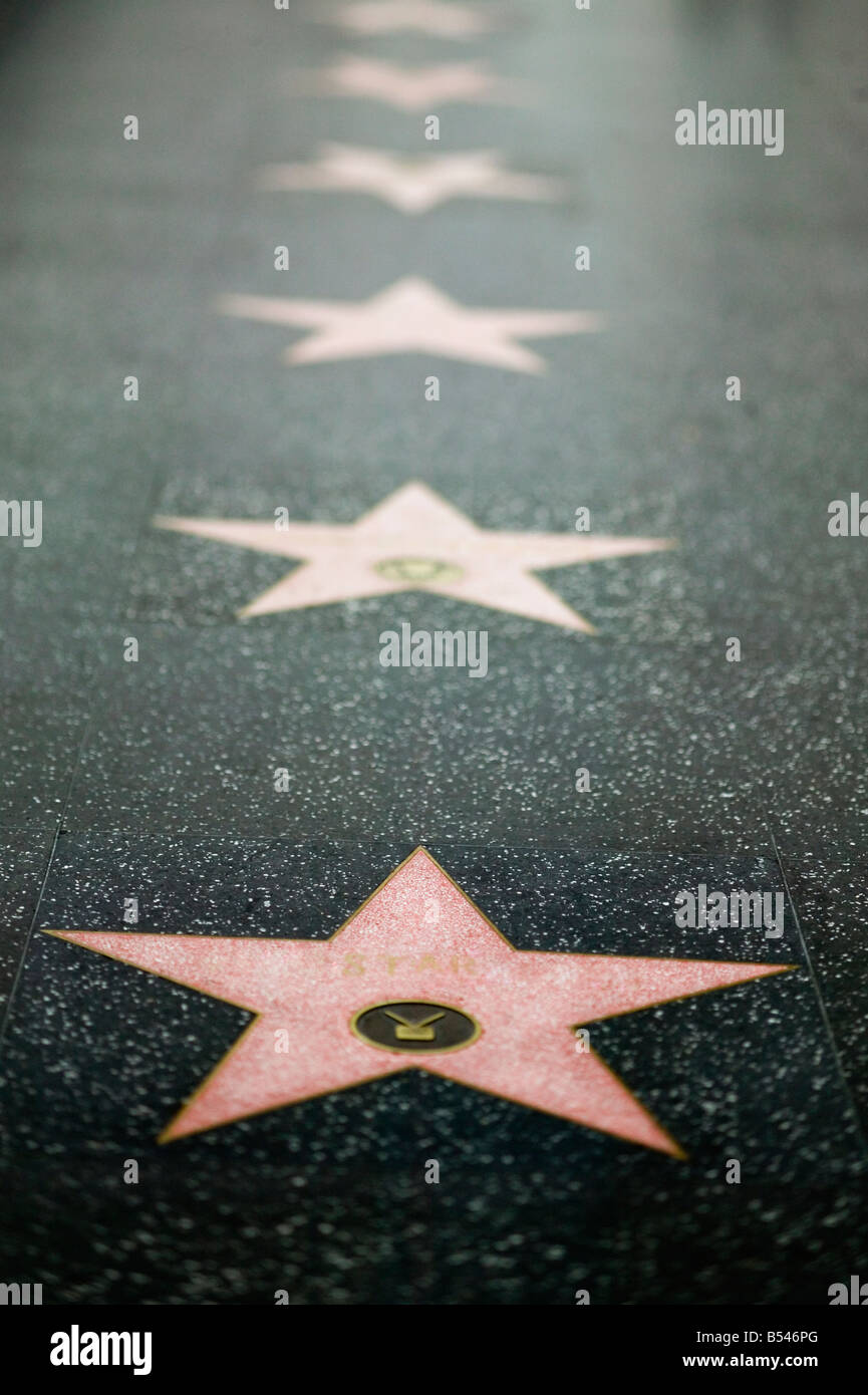 Hollywood stars on sidewalk Stock Photo
