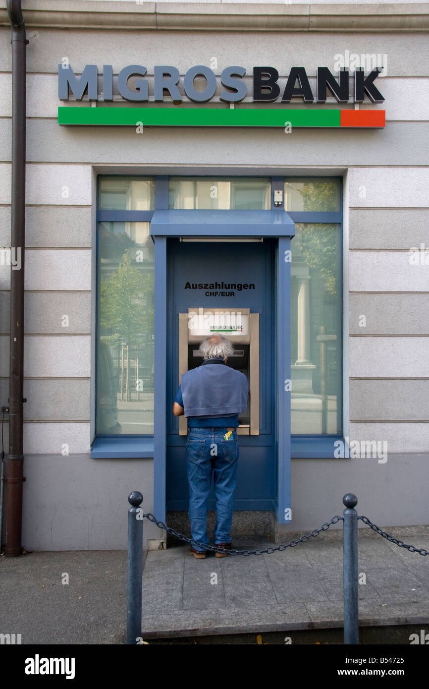 Migros Bank, migrosbank, bank, private banking, Switzerland, swiss, Europe, european,money. Stock Photo