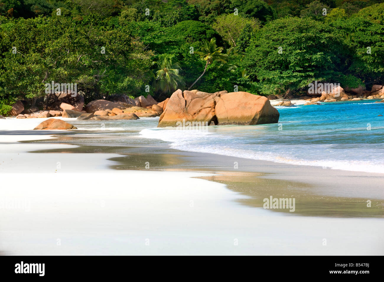 Anse Lazio in Praslin island Seychelles Stock Photo