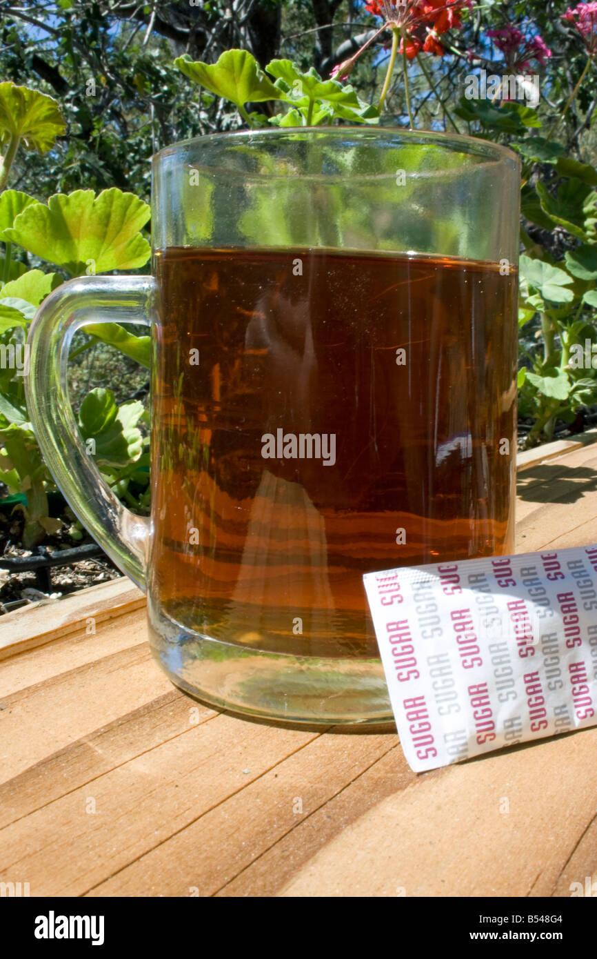 Still Life Iced tea in clear glass with or without sugar Stock Photo Alamy