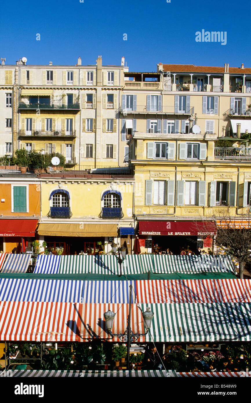 Cours Saleya market in Nice Alpes-Maritimes French Riviera Cote d'azur 06 paca France europe Stock Photo