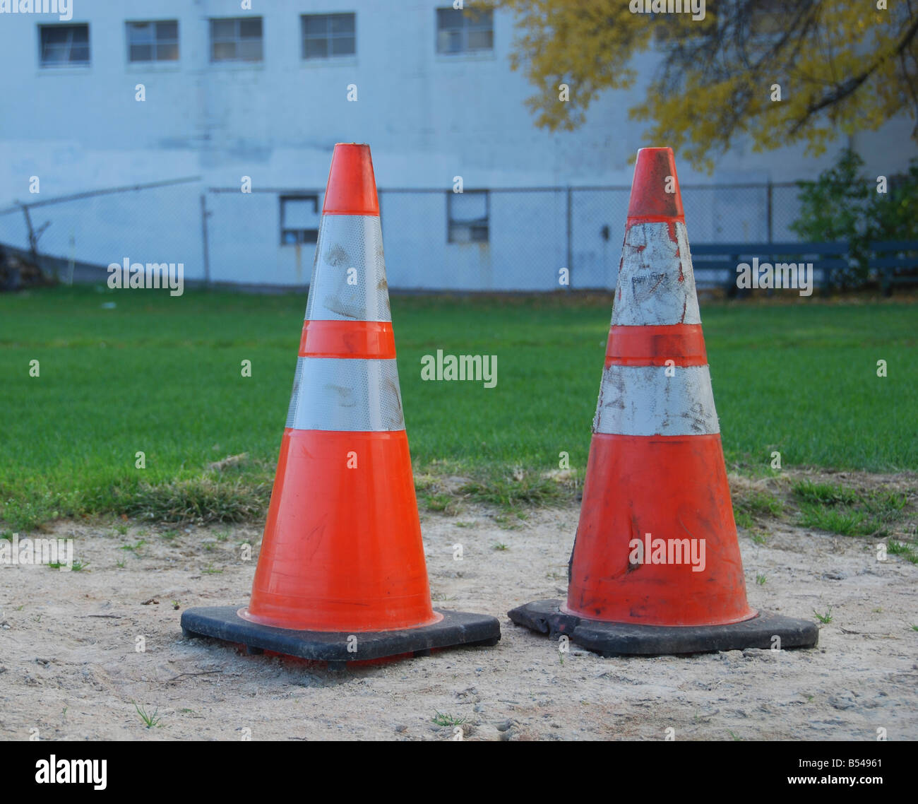 traffic cones Stock Photo