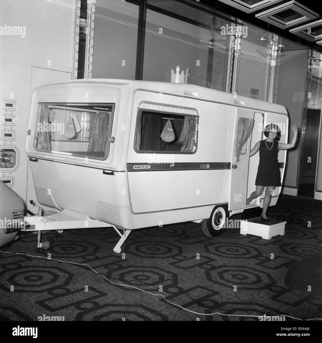 Here it is the latest design in touring caravans, complete with