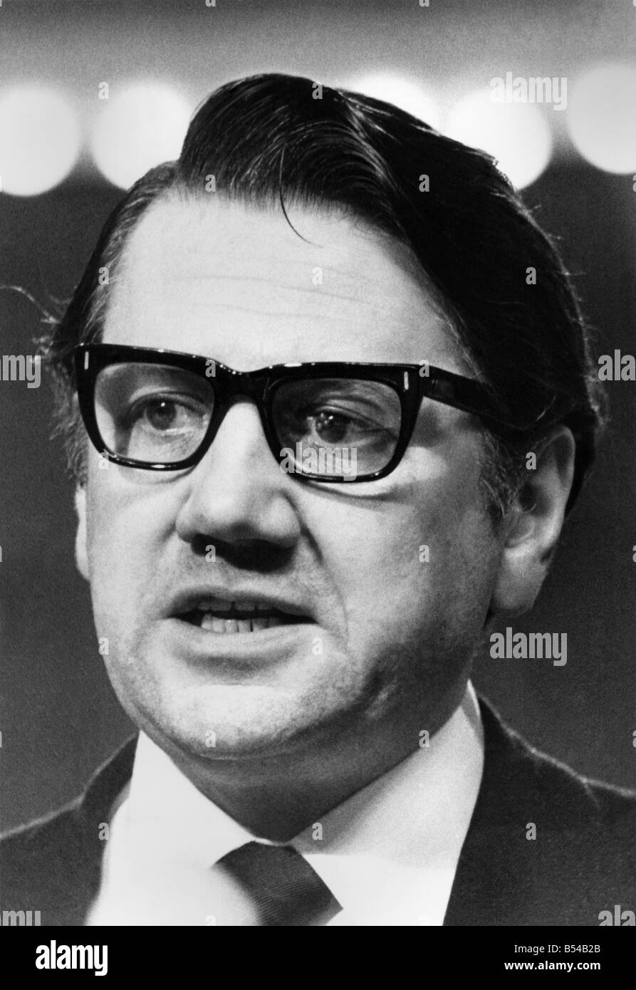 Norman Atkinson, MP for Tottenham, photographed during the 1973 Labour Party conference at Blackpool. October 1973 ;P017077 Stock Photo