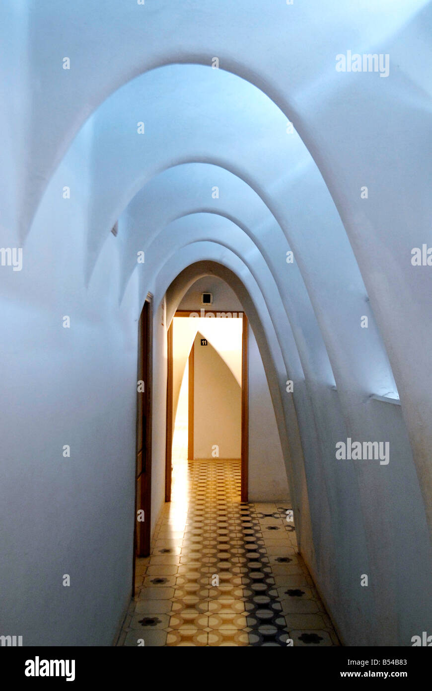 A Gaudi Interior Design Barcelona Spain Stock Photo Alamy