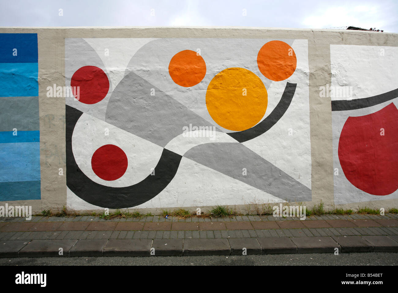 Colourful wall muriel art in Reykjavik Iceland Stock Photo - Alamy