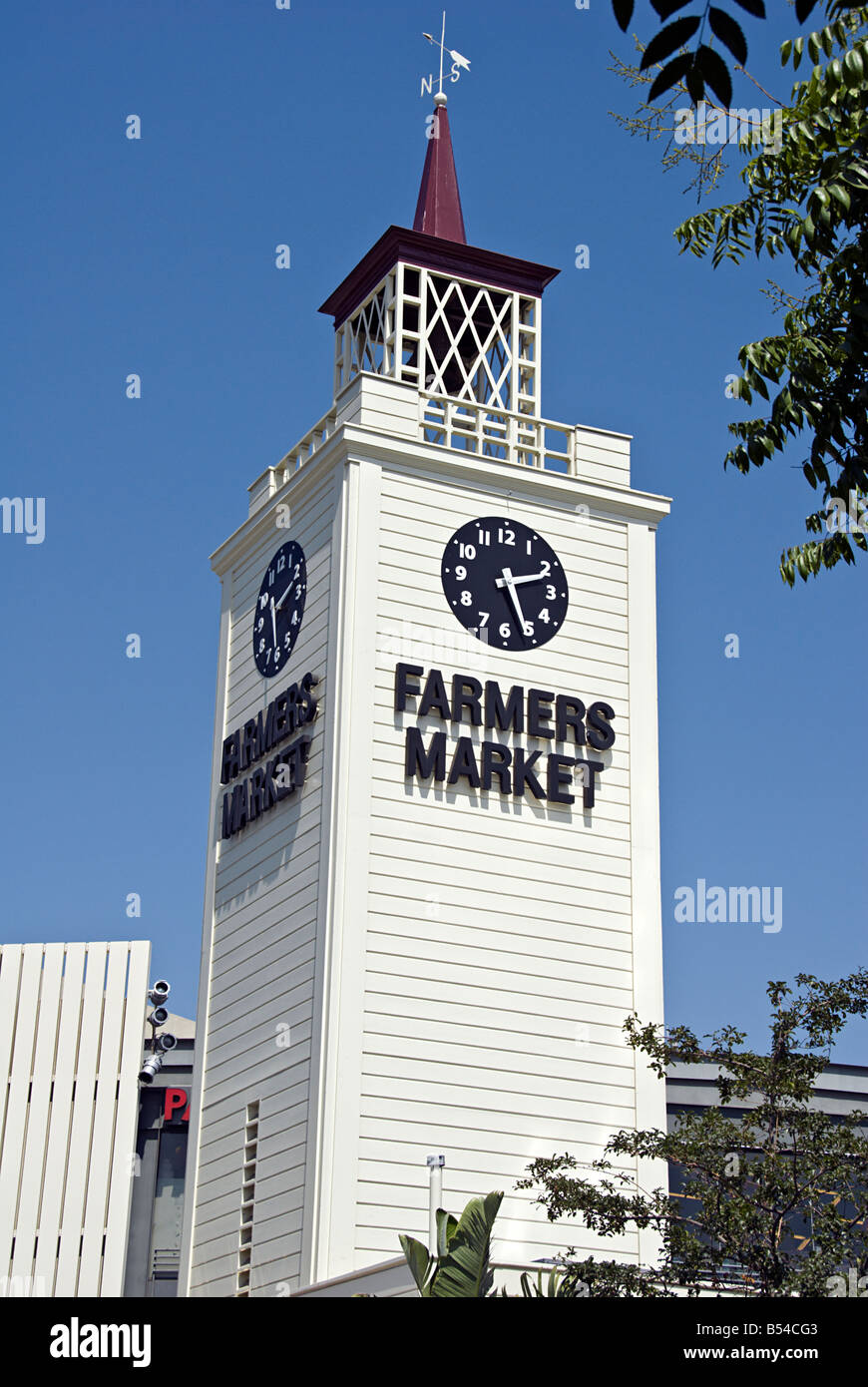 Farmers Market historic Los Angeles CA landmark tower, tourist ...