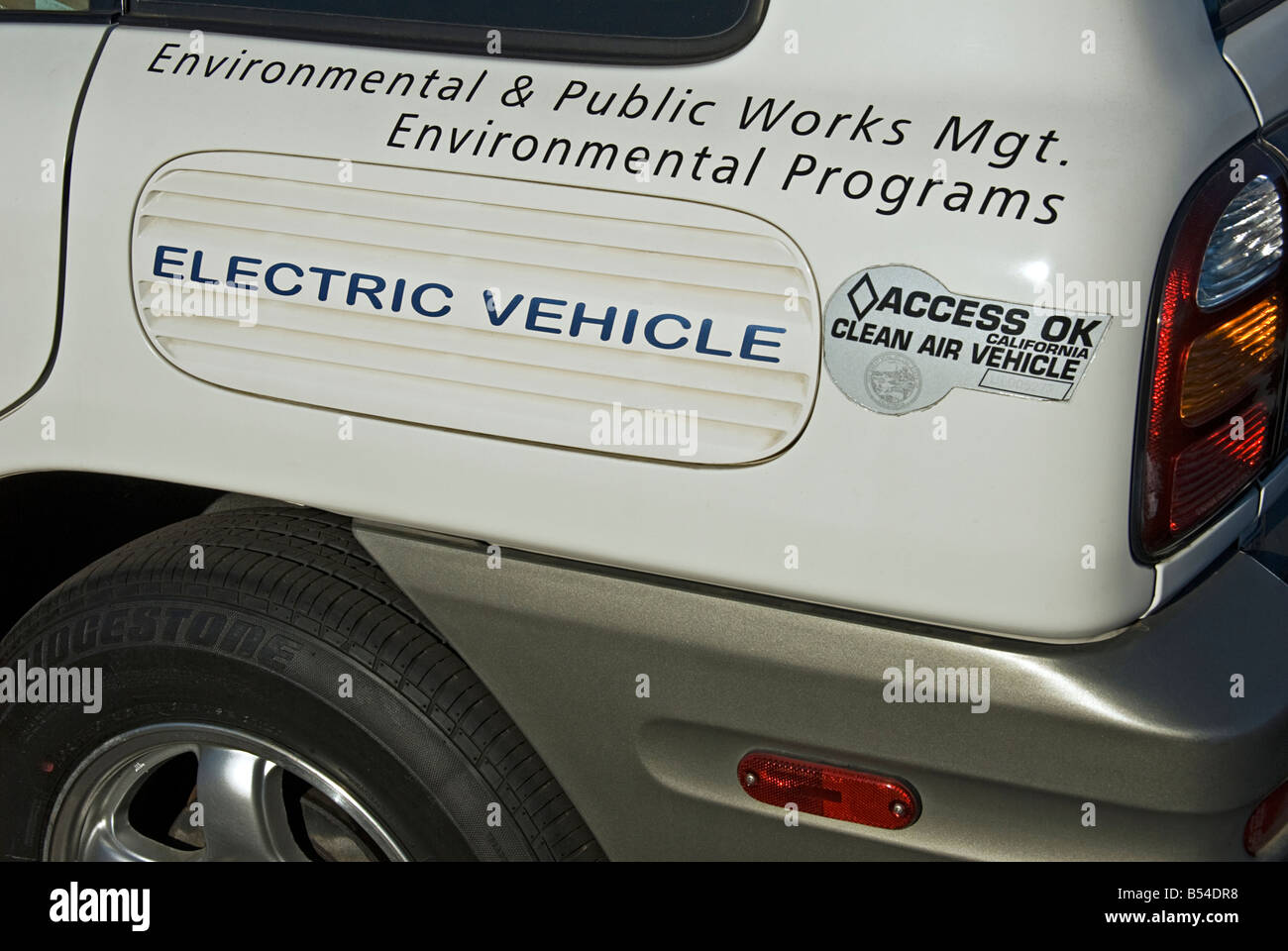 Green Power Electric Environmental and Public Works Vehicle City of Santa Monica, CA Stock Photo