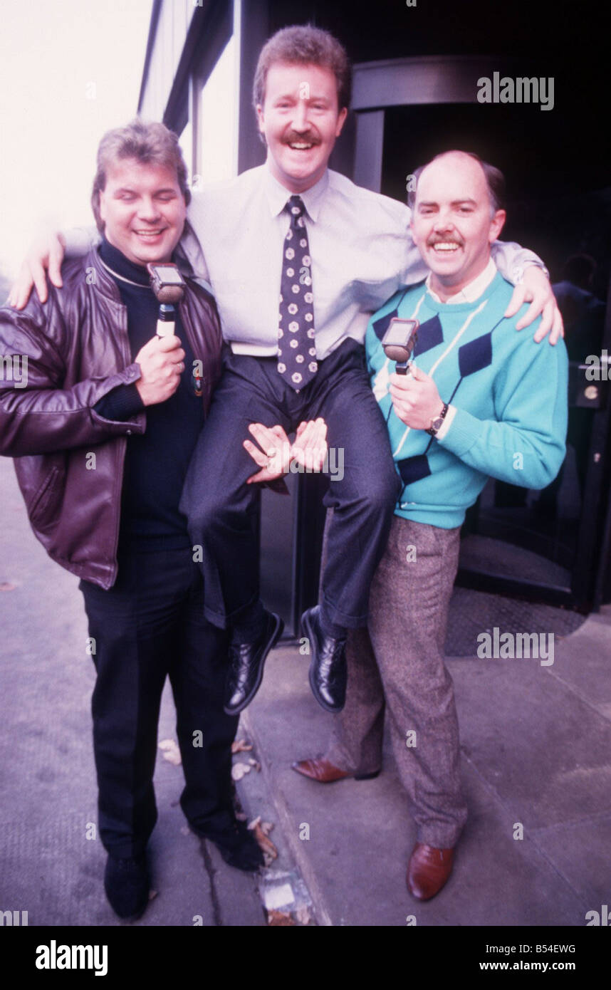 Derek Johnstone Chick Young with Jonathan Watson 1988 Stock Photo Alamy