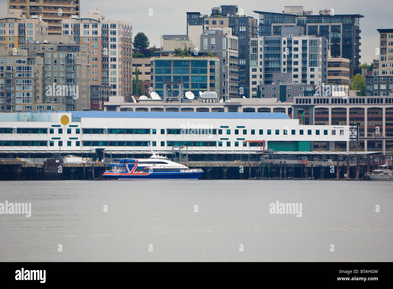 Victoria Clipper ferry in Seattle Washington Stock Photo