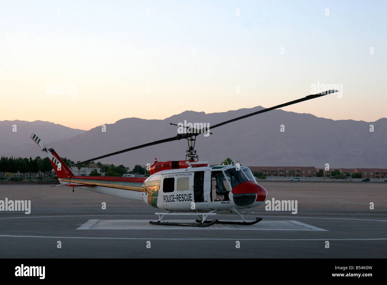 Las Vegas Police and Rescue helicopter Stock Photo Alamy