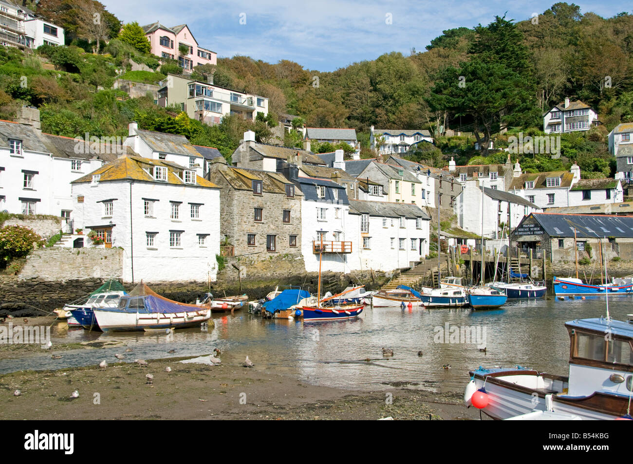 The Harbour at Polperro Cornwall Stock Photo Alamy