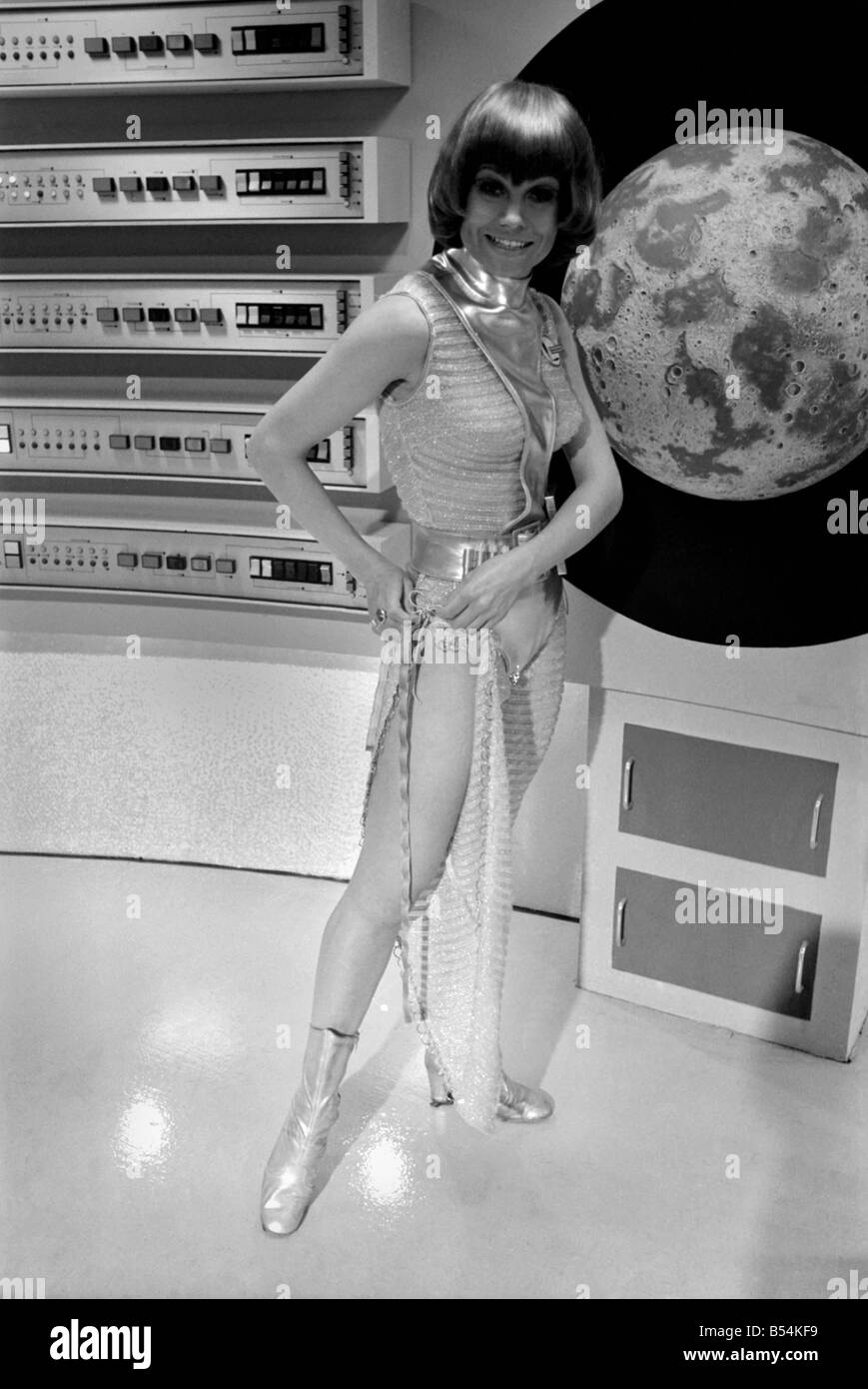 Entertainment Film. Science Fiction series being made for ATV by Century 21 Productions. (Century 21 is Gerry and Sylvia Anderson who made the very successful puppet series, Thunderbirds, Captain Scarlet, etc). There will be seventeen epidoses, and the budget is £100,000 per episode. For a change there is no American money in the production. The story is basically about S.H.A.D.O. (Supreme Headquarters Alien Defence Organisation), a sort of United Nations of the space age, against the mysterious aliens in their UFO's. (Unidentified Flying Objects) to the uninitiated Stock Photo
