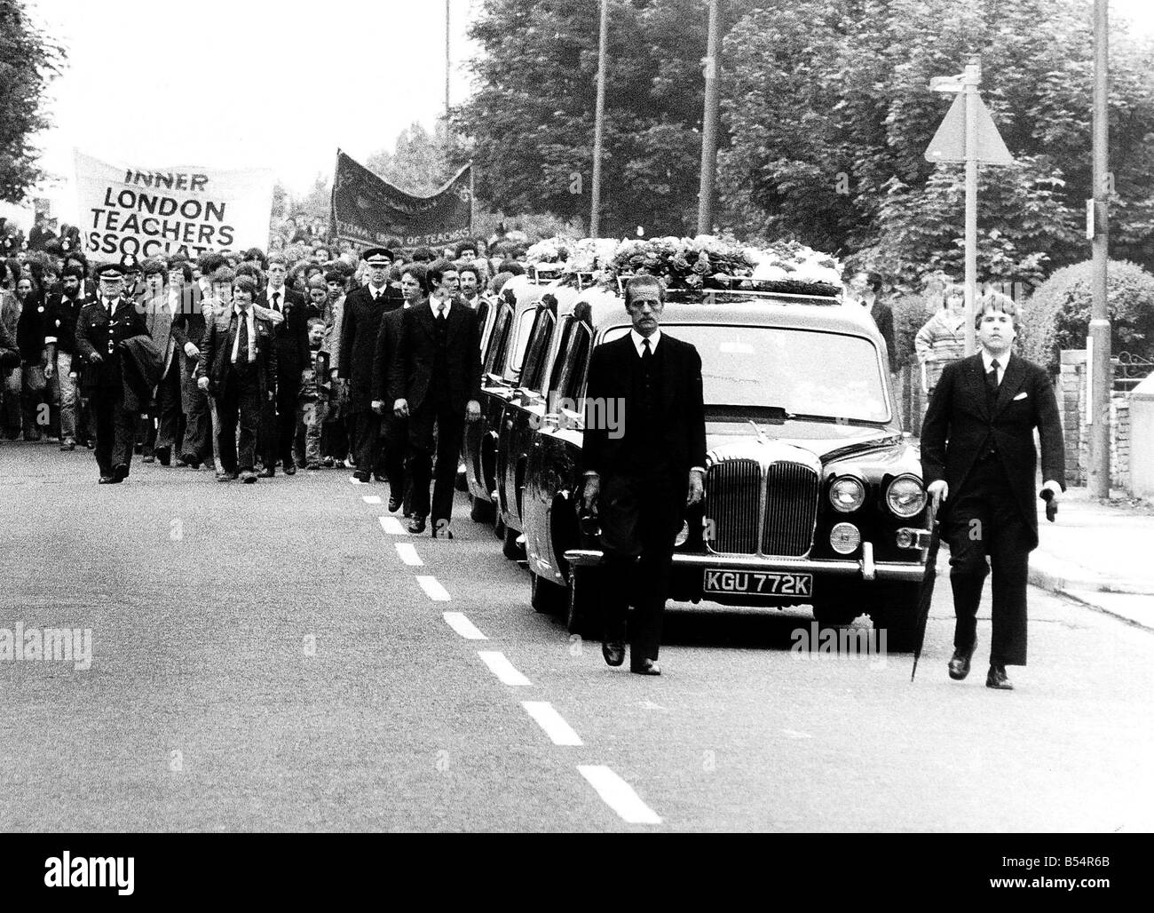 Funeral of east London teacher Blair Peach killed June 1979 during anti