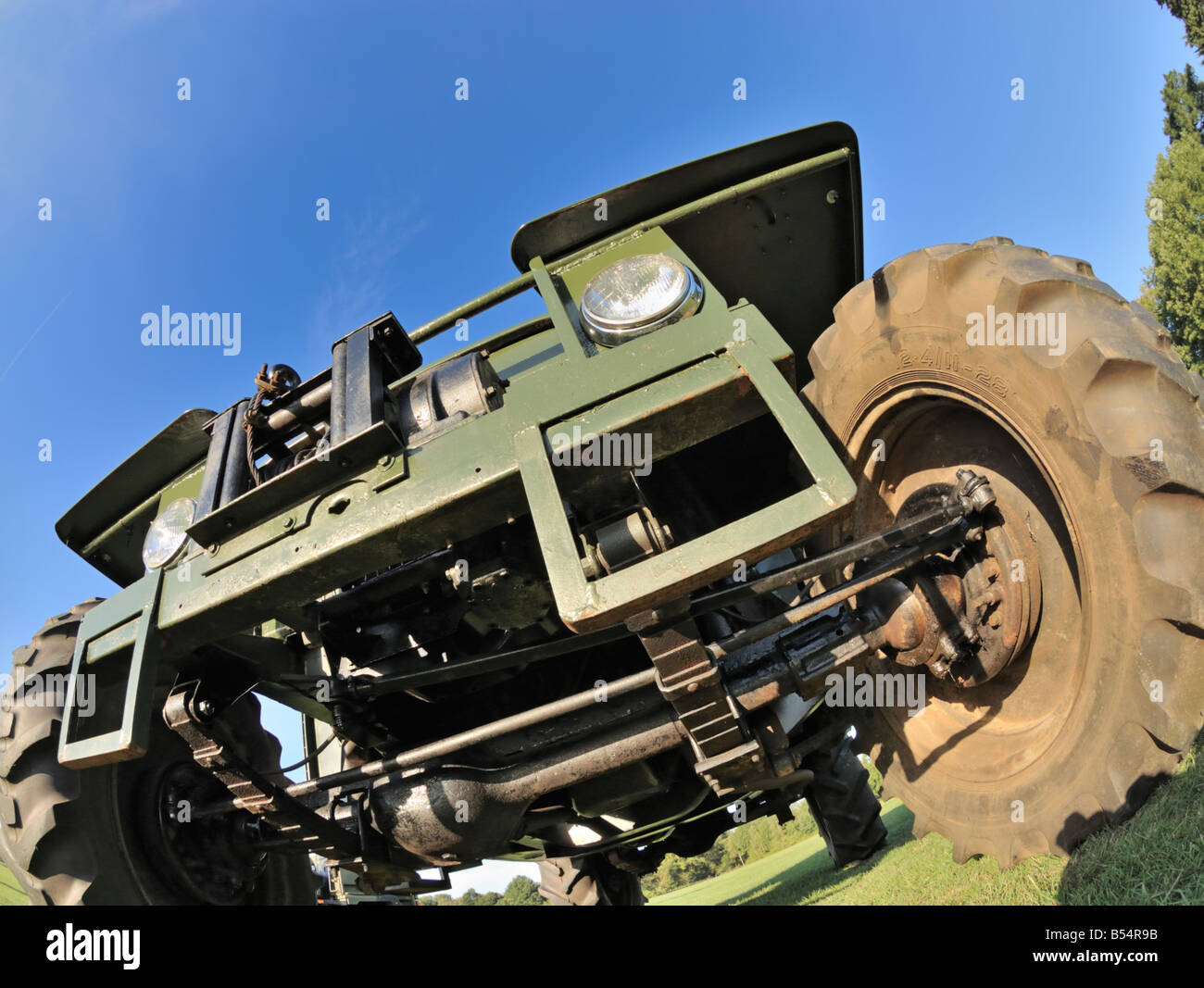 1960's Forest Rover on large tractor wheels. Dunsfold Collection of Land Rovers Open Day 2006. Dunsfold, Surrey, UK. Stock Photo