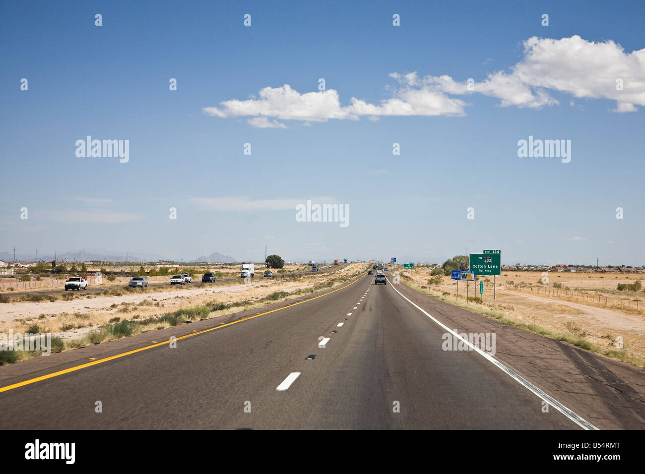 Interstate 10 in Arizona, USA Stock Photo