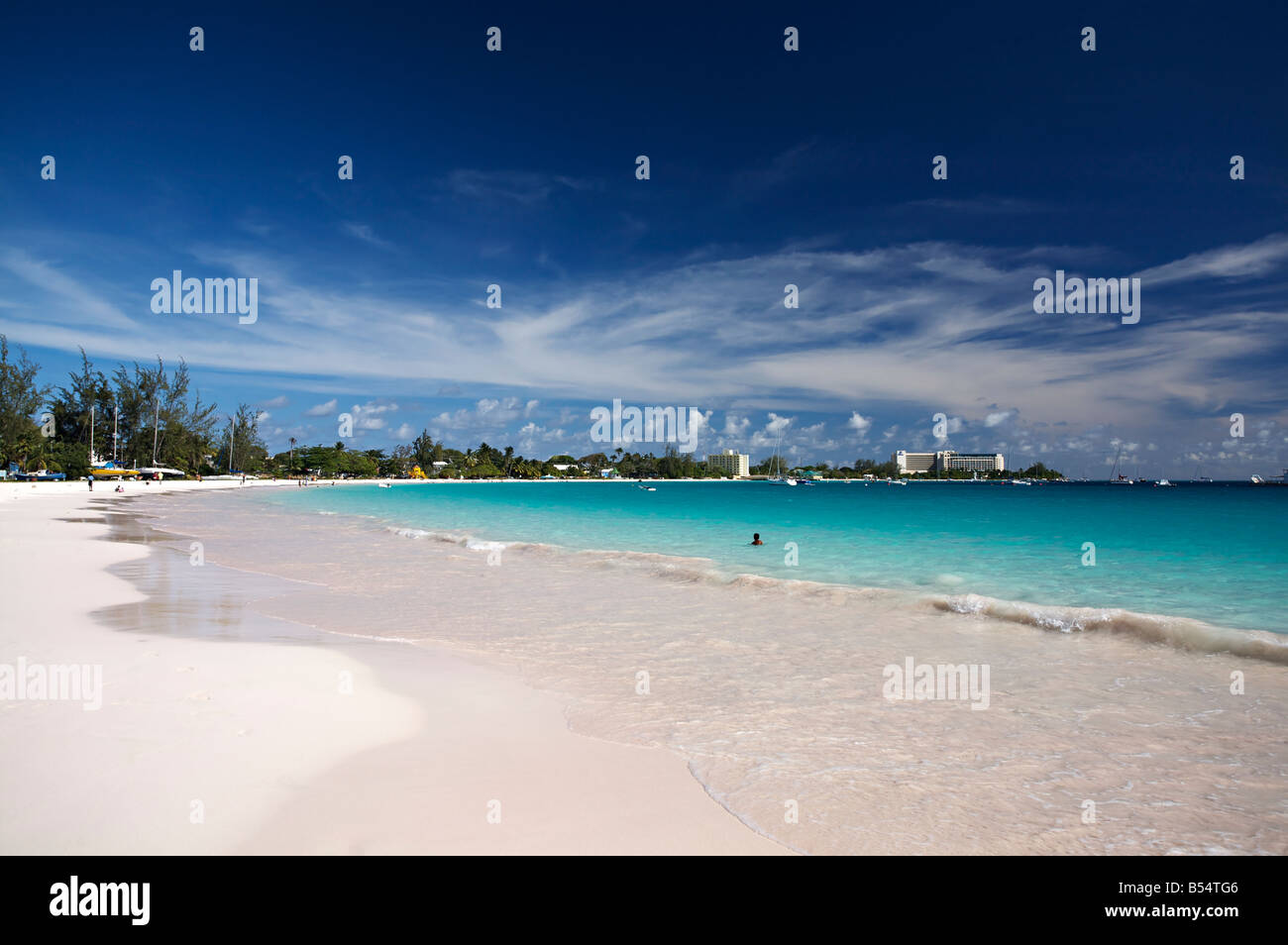 Barbados beach in St. Michael Stock Photo Alamy