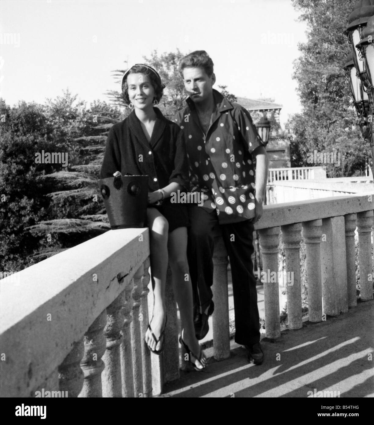 Venice Film Festival 1953. French actor Jean Pierre Aumond seen here