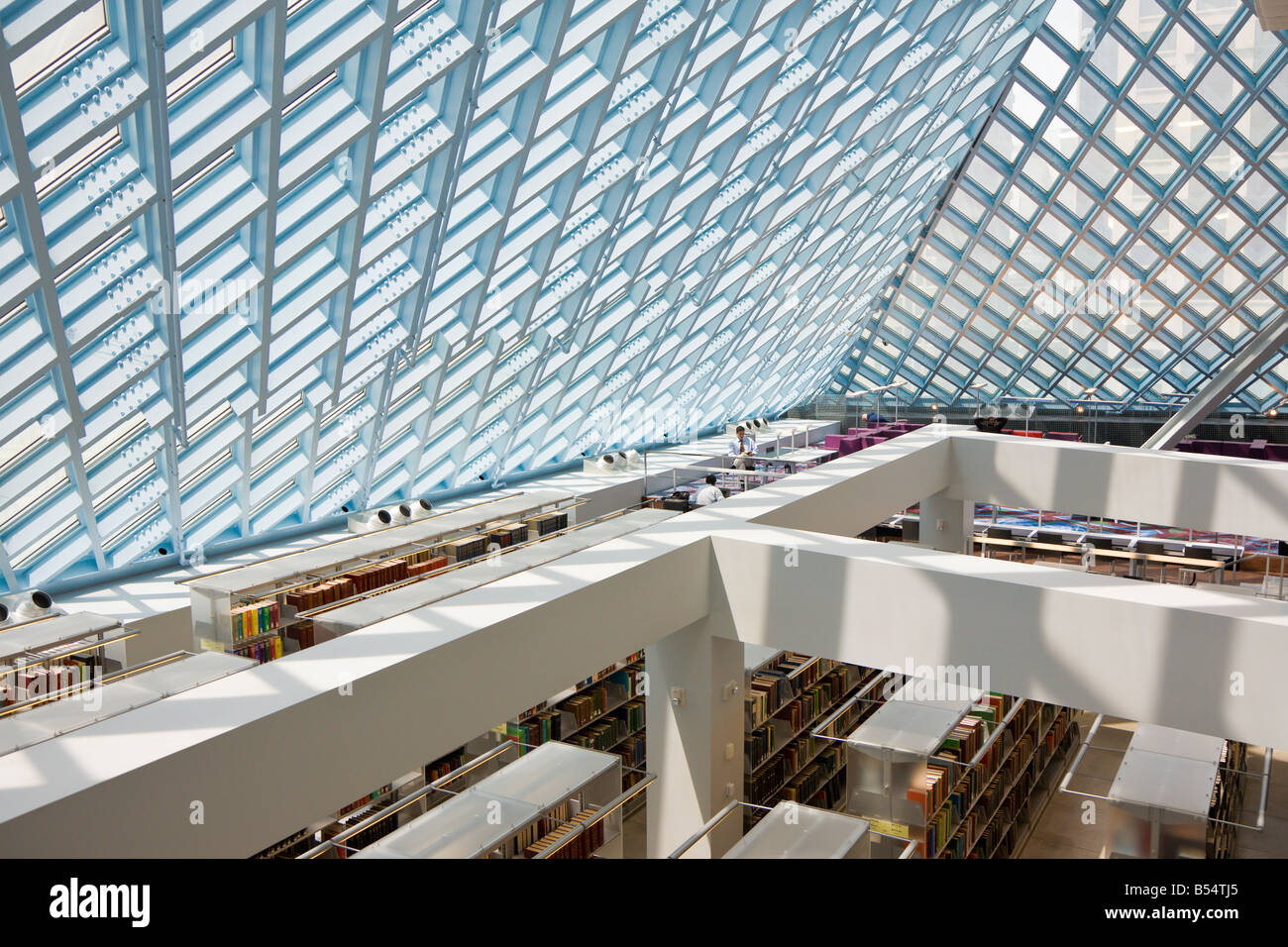 Interior Of Seattle Public Library In Downtown Seattle