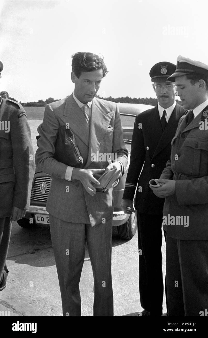 At Lympne Airport group captain Peter Townsend arrived with his car