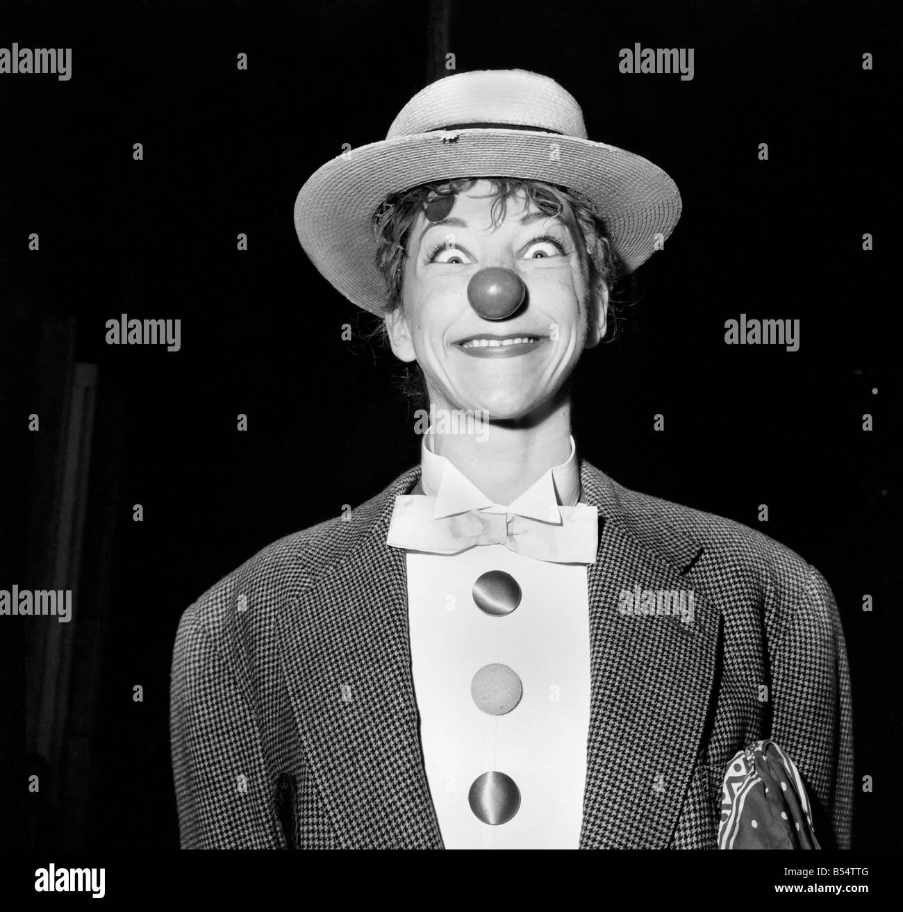 Entertainment: Ice Shows Clowns performing on ice. September 1953 D5810 Stock Photo