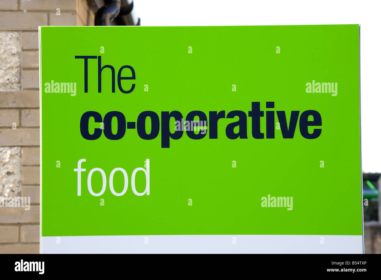 co-operative shop sign in Suffolk, UK Stock Photo