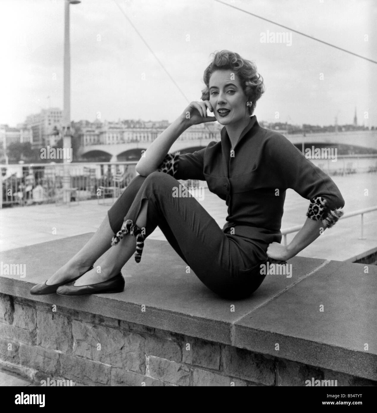 Models seen here modelling clothes made from modern fabric at The