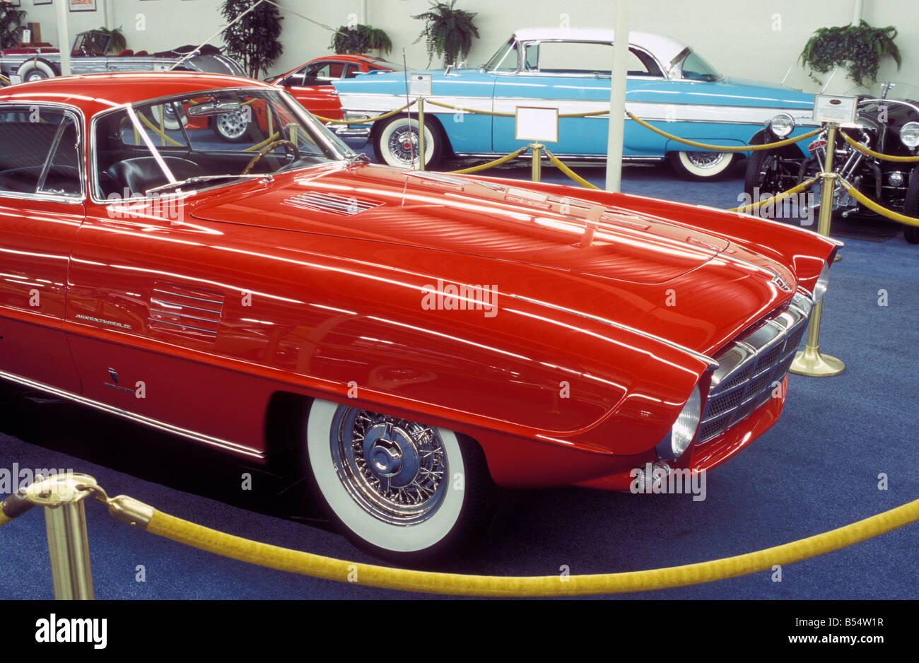 Car Desoto Ghia from 1954 at Museum Antique Classic Car Collection in
