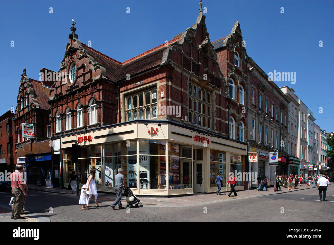 Exeter town center typical houses Devon UK Stock Photo Alamy
